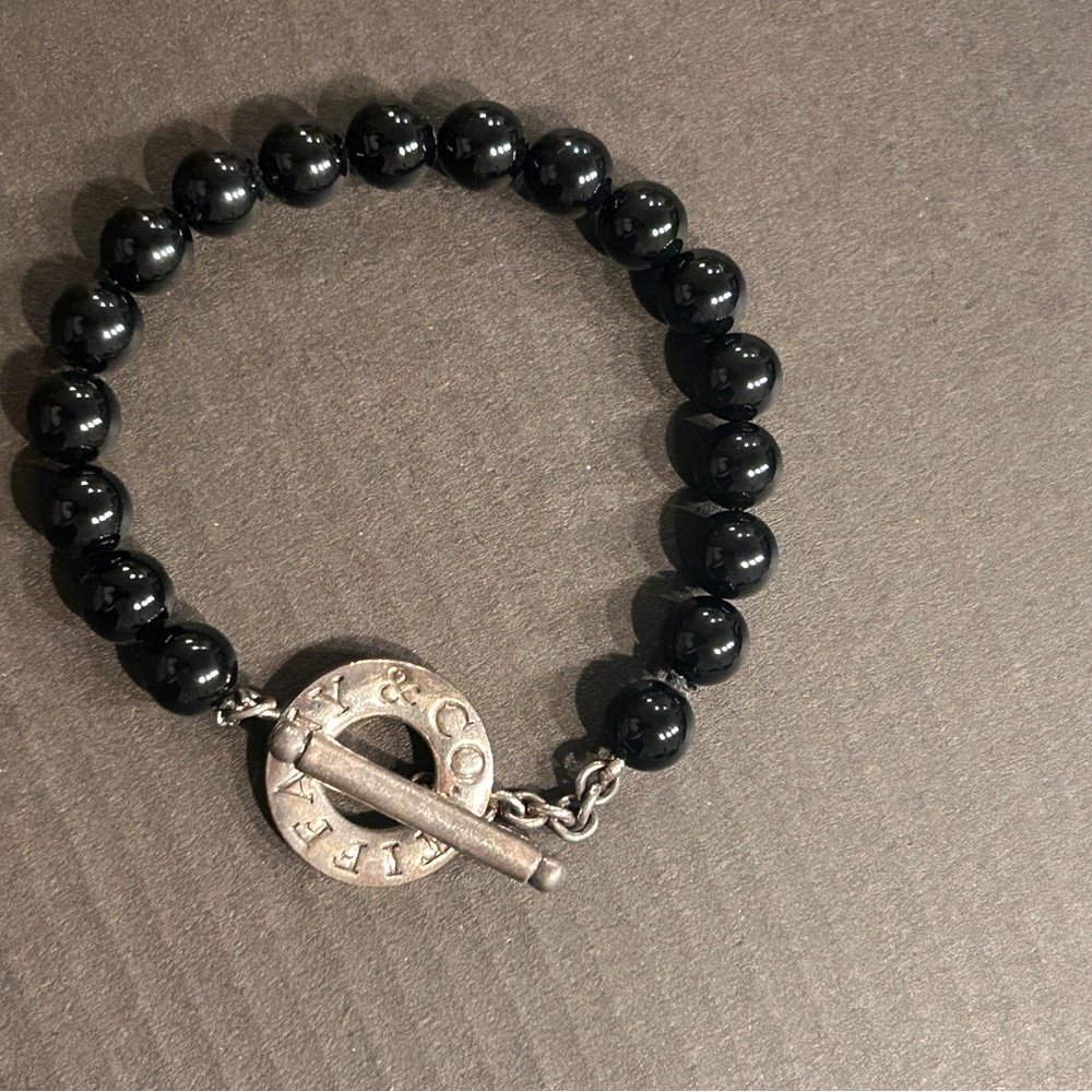 Vintage, Collectible, Retired | Tiffany & Co. Onyx Bead Toggle Bracelet